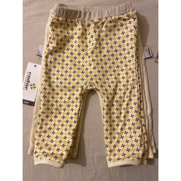 Endue Baby Pants Size 6-12 Months Organic Pima Cotton Reversible Newborn 4 Pairs - Picture 4 of 7